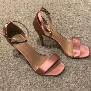 Adjustable Strappy Satin Pink / Neutral Heels